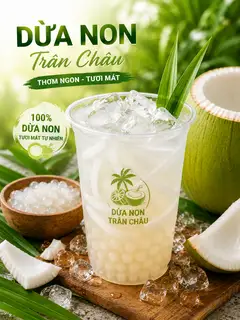Hình ảnh Nước dừa trân châu dừa non
