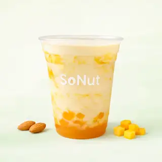 Hình ảnh Lục Trà Sữa Xoài Hạnh Nhân