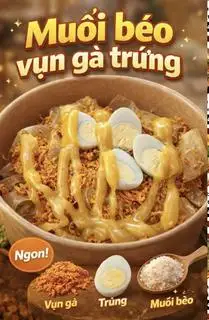 Hình ảnh Trộn ps muối béo vụn gà trứng cút