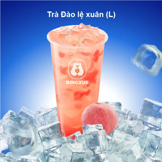 Trà Đào Lệ Xuân - 32.000 ₫ tại Bingxue - Kem & Trà Sữa - 64 Vĩnh Hội