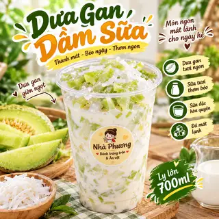 Hình ảnh Dưa gan dầm sữa mát ngọt - ly 700ml
