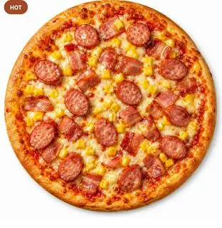 Hình ảnh Pizza xúc xích xông khói