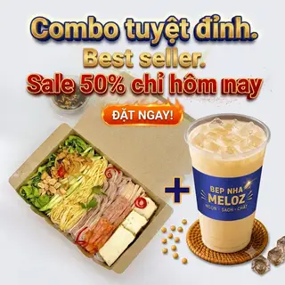 Combo: 1 Bún Nước Tương Đặc Biệt Và 1 Sữa Đậu Nành - 49.500 ₫ tại Bún Nước Tương Healthy - Meloz - Tô Hiến Thành