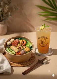 Hình ảnh Combo Mì Trộn + Trà Chanh