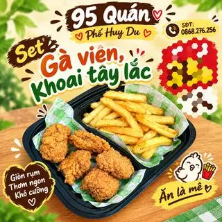 Hình ảnh Set gà viên sốt chua ngọt - khoai tây lắc phô mai