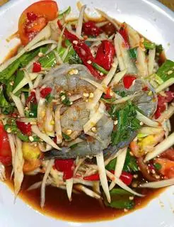 Hình ảnh Đu Đủ Mắm Thái 3 tôm ( ghi chú tôm sống hoặc tôm chín )