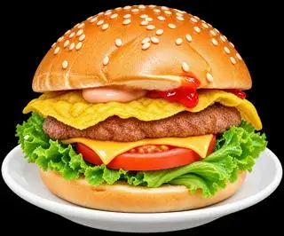 Hình ảnh Hambuger sốt đặc biệt - phô mai