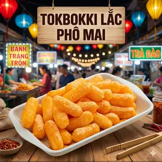 Tokbokki Lắc Phô Mai Cam Hàn Quốc (Kèm Tương Ớt, Cà) (Áp Mã Giảm Giá Của Quán Nhé) - 39.000 ₫ tại Phương BaBy 2 Quán - Tàu Hũ Singapore, Bánh Tokbokki & Cháo - 136 Huỳnh Văn Nghệ