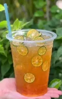 hồng trà tắc  - 18.000 ₫ tại Cơm Chiên Gà Xối Mỡ Linh - Võ Thị Đặng