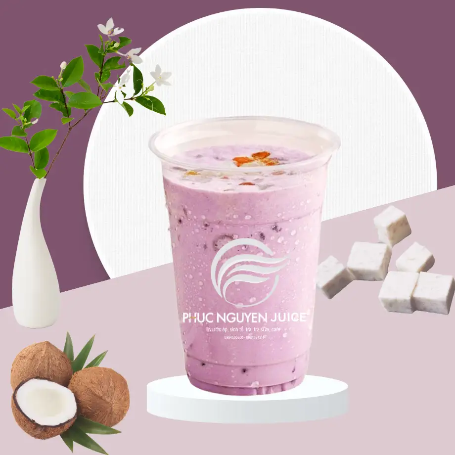 Hình ảnh Sinh tố khoai môn dừa