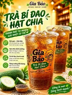 Hình ảnh Trà bí đao hạt chia
