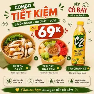 Hình ảnh Combo 69K (1 Mì - 1 Trái cây - 1 Nước)