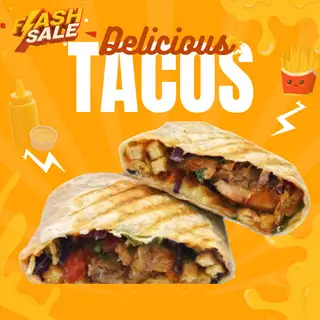 Big tacos xá xíu Hồng Kong - 99.000 ₫ tại Bếp Bà Ba - Bao Kẹp Đài Loan, Burger & Tacos - Nguyễn Tư Nghiêm