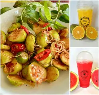 Cóc Lắc Sốt Thái + 1 Nước Ép (Cam hoặc Dưa Hấu) - 60.000 ₫ tại Chân Gà Sốt Thái & Nước Ép Hảo Hảo - Tăng Nhơn Phú