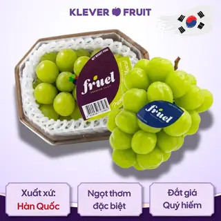 Hình ảnh [HCM] Nho Mẫu Đơn Shine Muscat Hàn Quốc chùm 450 gram - 01 chùm