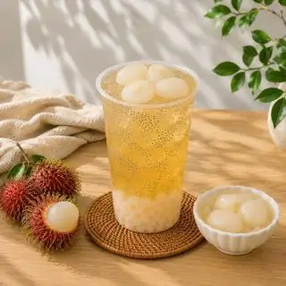 Trà chôm chôm thạch dừa hạt chia - 55.000 ₫ tại Tiệm Trà Nhà Anh - Trà Trái Cây - Nguyễn Ngọc Phương