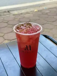 Hình ảnh Trà Dâu Tây Hạt Nổ