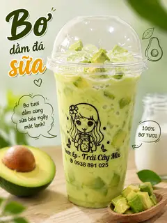 Sinh Tố Bơ  - 42.000 ₫ tại Ku Pin - Trái Cây Mix, Cà Phê Phin & Nước Ép - Đường Số 17