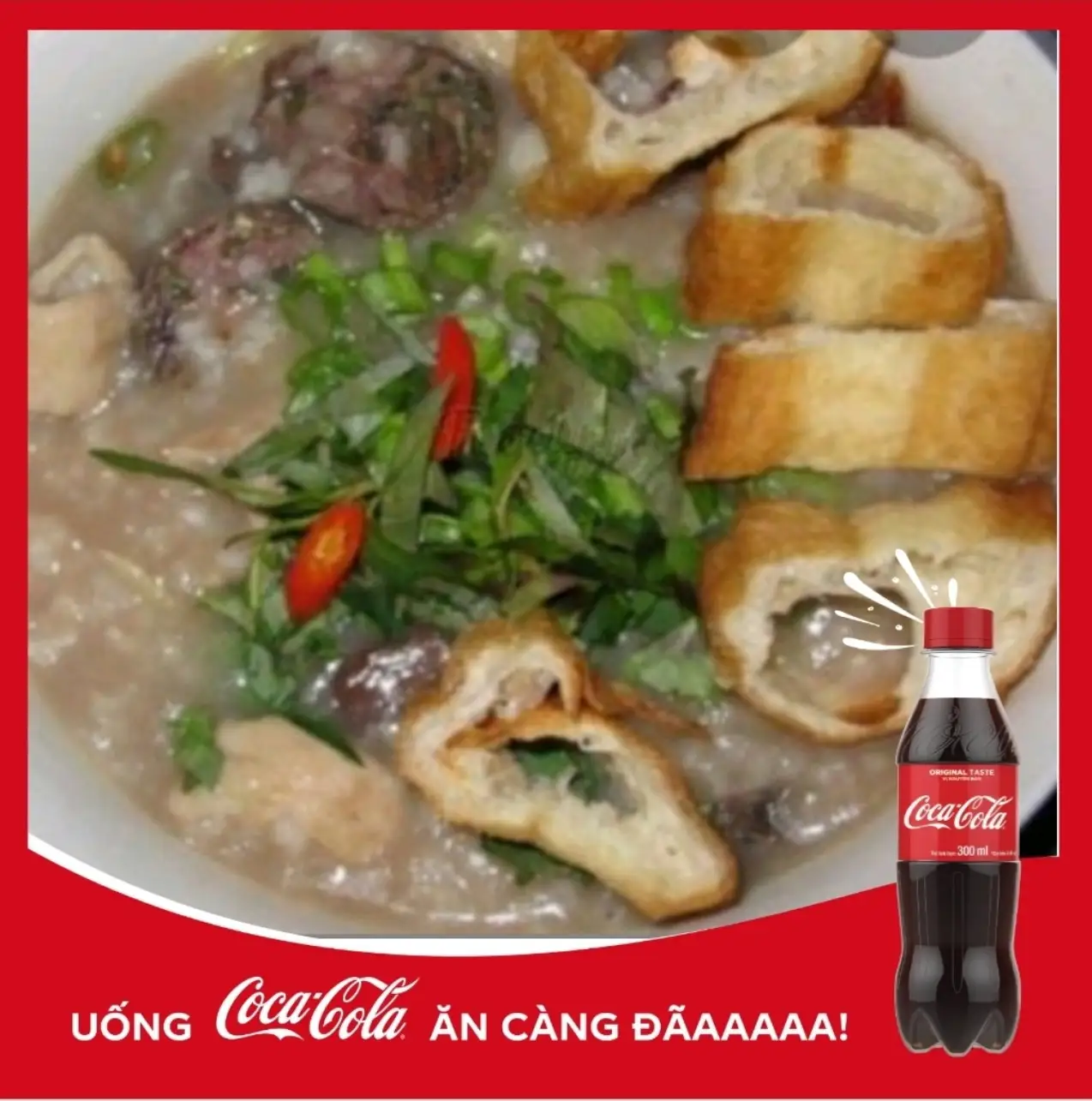 Hình ảnh Combo cháo lòng kèm quẩy giòn cocacola