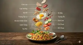 Cơm Chiên Dương Châu - 45.000 ₫ tại A.Quyền Nước Sâm & Cơm Chiên - Hoàng Diệu
