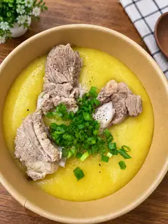 Hình ảnh Cháo sườn bí đỏ
