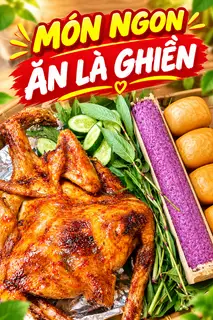 Hình ảnh Combo 4 : Gà nướng + 1 cơm lam ( Bán chạy) 