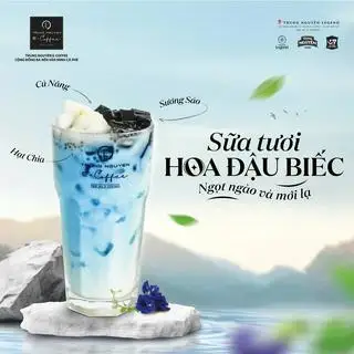 Hình ảnh Sữa tươi hoa đậu biếc