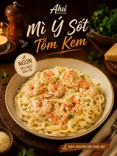 Mỳ Ý sốt tôm kem - 71.000 ₫ tại Ahu Foodies - Pizza, Mì Ý & Nem Nướng Nha Trang - Phạm Ngũ Lão