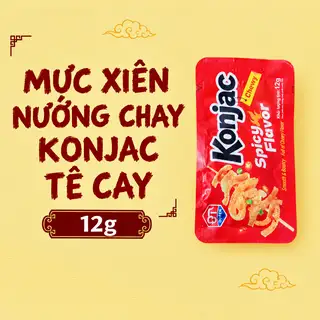 Hình ảnh Mực Xiên Nướng Chay Konjac Vị Tê Cay 12g 