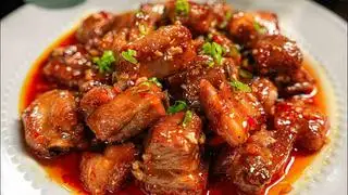 Hình ảnh Cơm sườn kho chua ngọt + canh rau