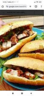 bánh mì heo quay  - 37.000 ₫ tại Bánh Mì Hà Nội - Lương Định Của