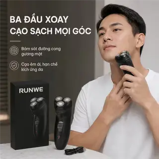Máy cạo râu điện 3 lưỡi Tiện Dụng, Bền Đẹp, Dễ Sử Dụng - 425.000 ₫ tại YUMAN Convenience Store - Nguyễn Thượng Hiền