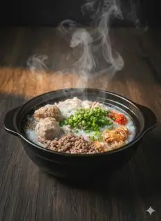 Cháo sườn thịt bằm bò viên - 45.000 ₫ tại Cháo Sườn Oanh - Võ Văn Ngân