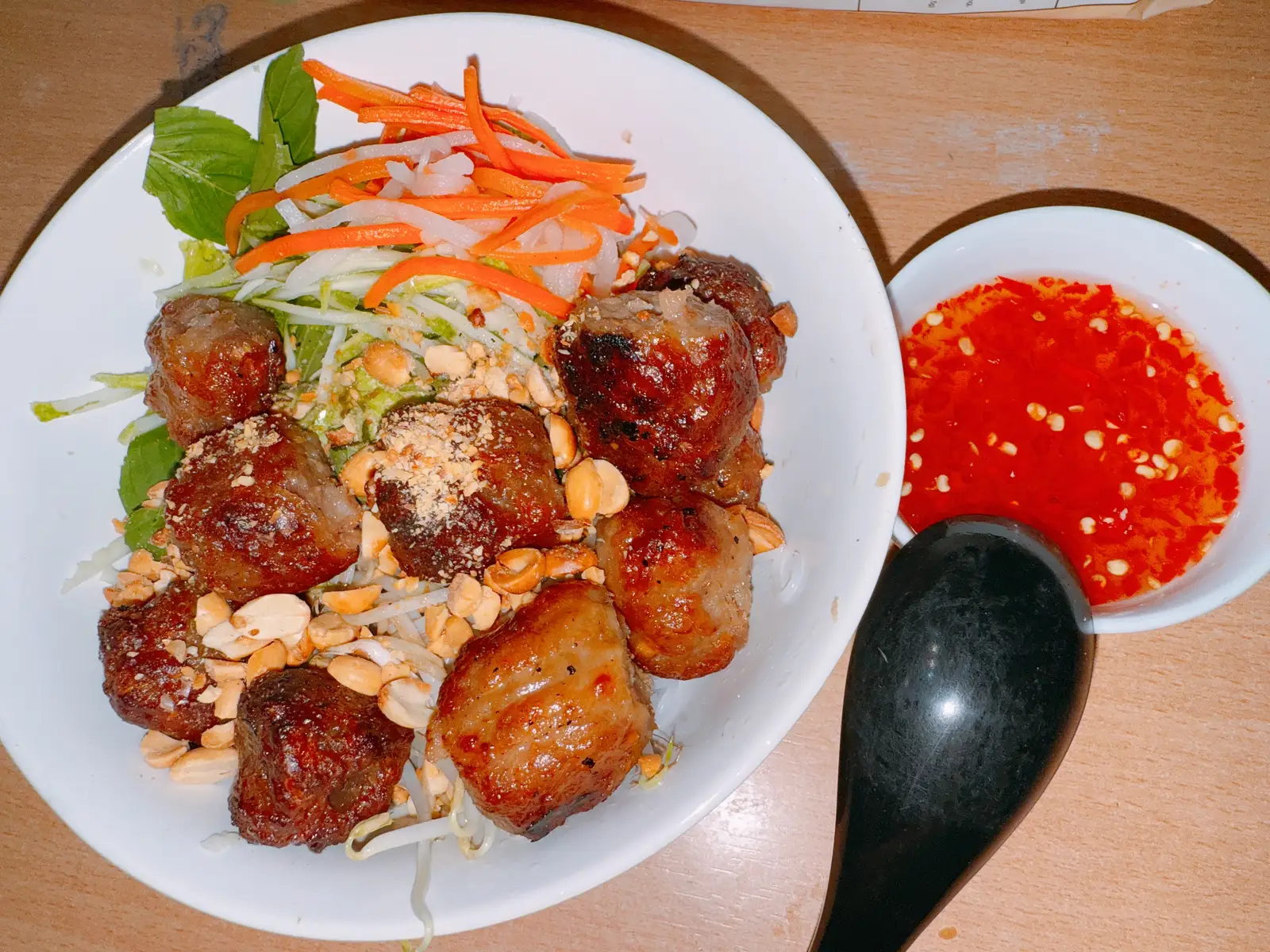 BÚN NEM NƯỚNG NGUYÊN CHẤT - 70.000 ₫ tại Bún Thịt Xào Mĩ Mĩ Nè - Nguyễn Thiện Thuật