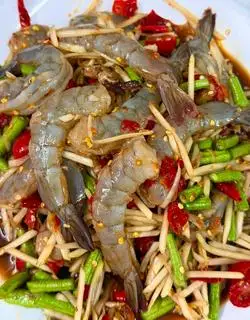 Hình ảnh Gỏi đu đủ Thái tôm ( sống)