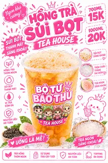 Hình ảnh Hồng trà sủi bọt
