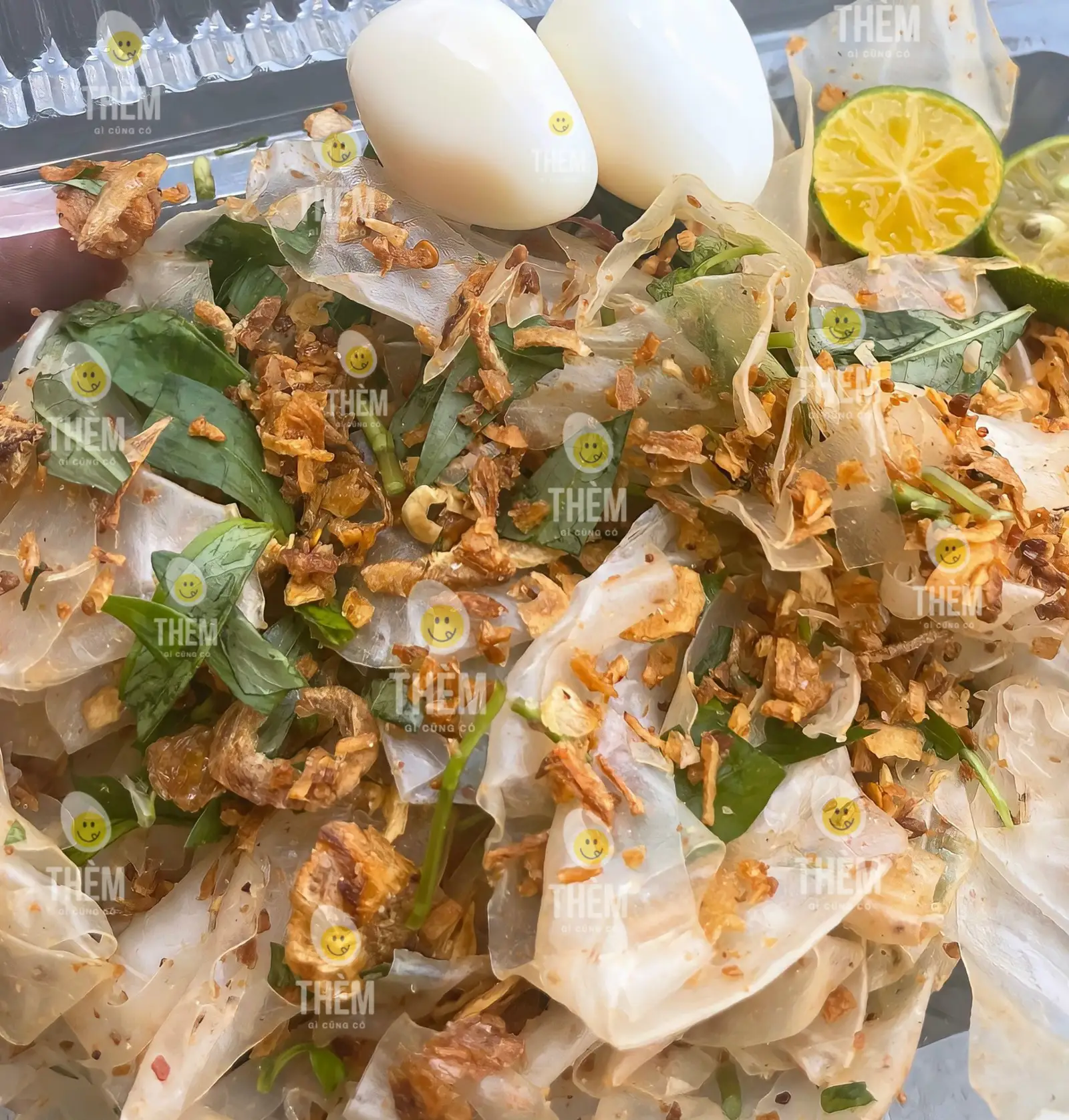 Bánh tráng muối nhuyễn rau răm - 35.000 ₫ tại Thèm Gì Cũng Có - Bánh Tráng Tóp Mỡ Trứng Lòng Đào - Ngô Tất Tố