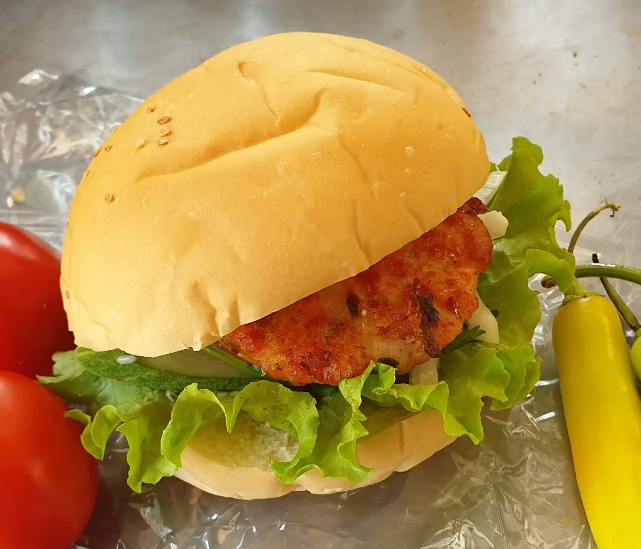 Hình ảnh Hamburger hải sản