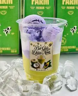 Hình ảnh Kem bơ mix vị khoai môn