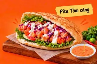 Hình ảnh Bánh mì Pita tôm càng