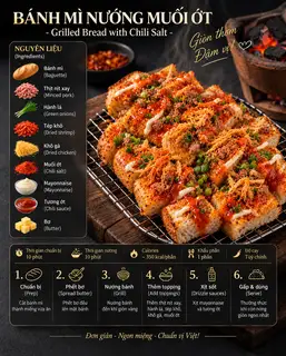 Hình ảnh Bánh mì nướng muối ớt
