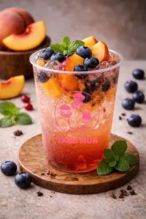Hình ảnh Soda đào việt quất - Blueberry peach soda