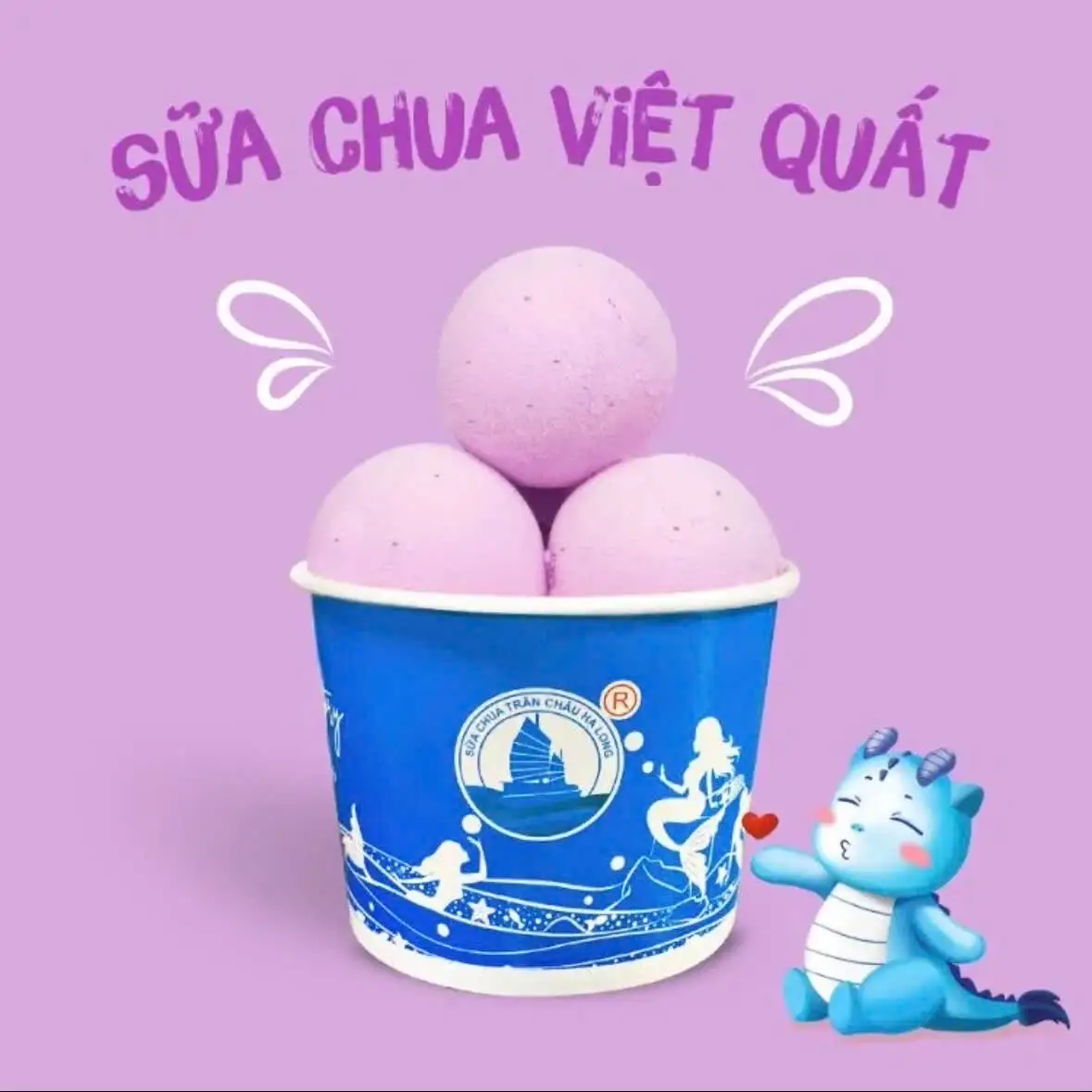 Sữa chua việt quất - 40.000 ₫ tại Sữa Chua Trân Châu Hạ Long - Phạm Văn Chí