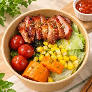 Hình ảnh Cơm thịt heo xá xíu