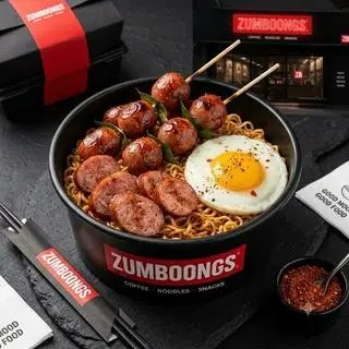 Hình ảnh Indomie Lạp Xưởng Nướng Đá