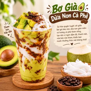 Hình ảnh Bơ Già Dừa Non Cà Phê