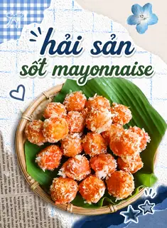 Hình ảnh hải sản sốt mayonnaise ( Sốt cam)