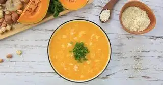Hình ảnh Cháo thịt bằm bí đỏ