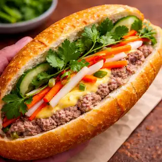 Hình ảnh Bánh mỳ pate ruốc