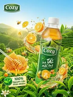 Hình ảnh Trà tắc mật ong Cozy 455ml